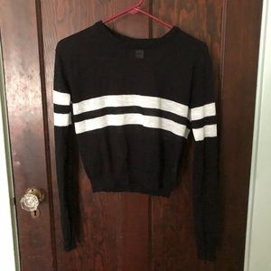 Cropped striped long sleeve
